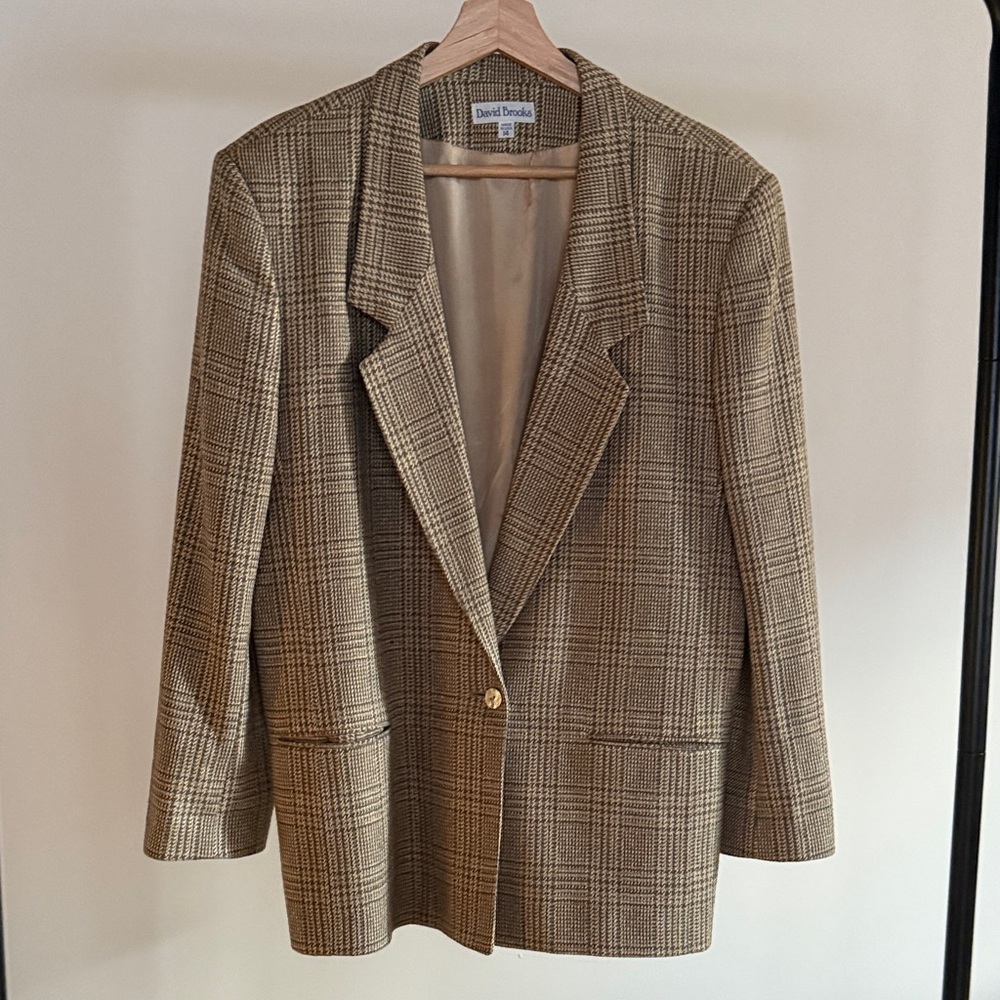 DAVID BROOKS Vintage Plaid Blazer